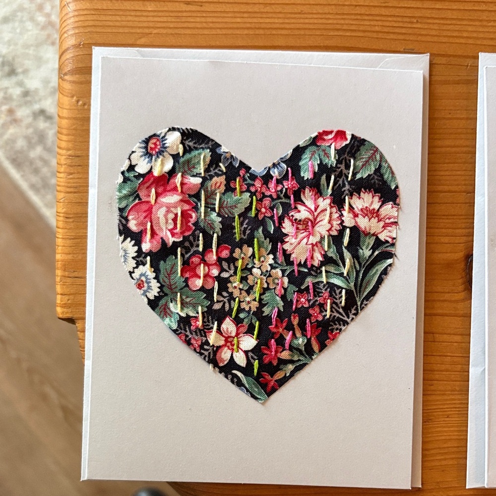 3 Floral Heart Design Card